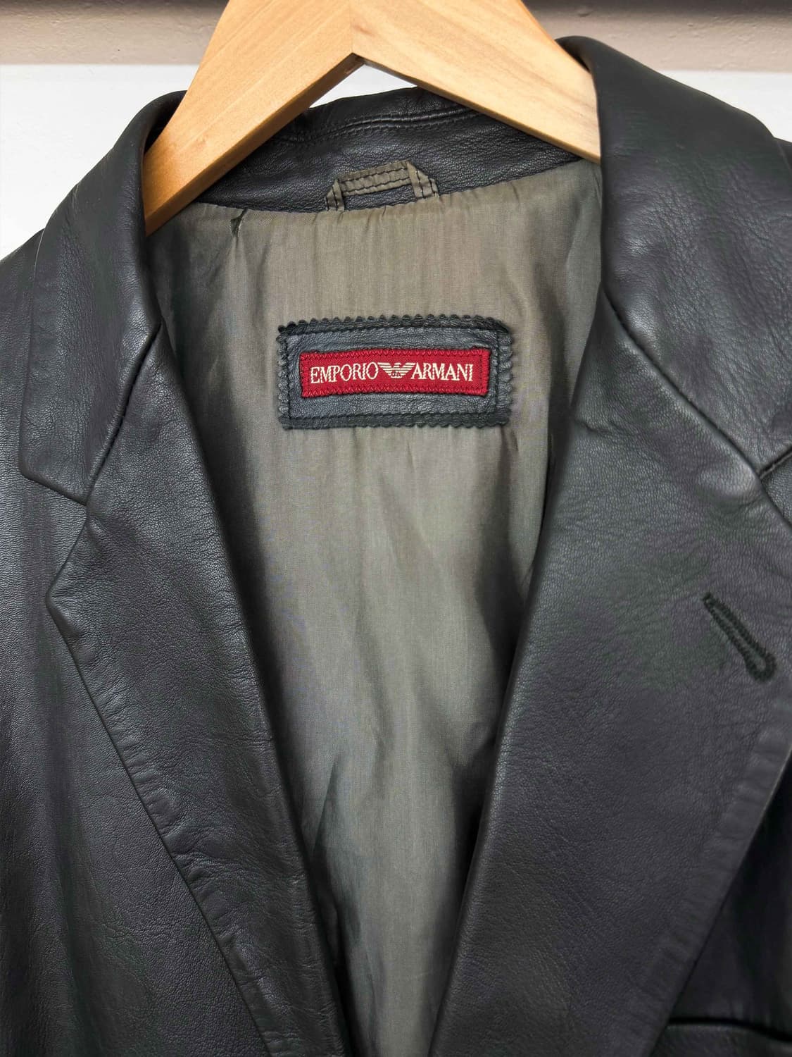 90s 엠포리오 아르마니 레더 블레이져 상품이미지1