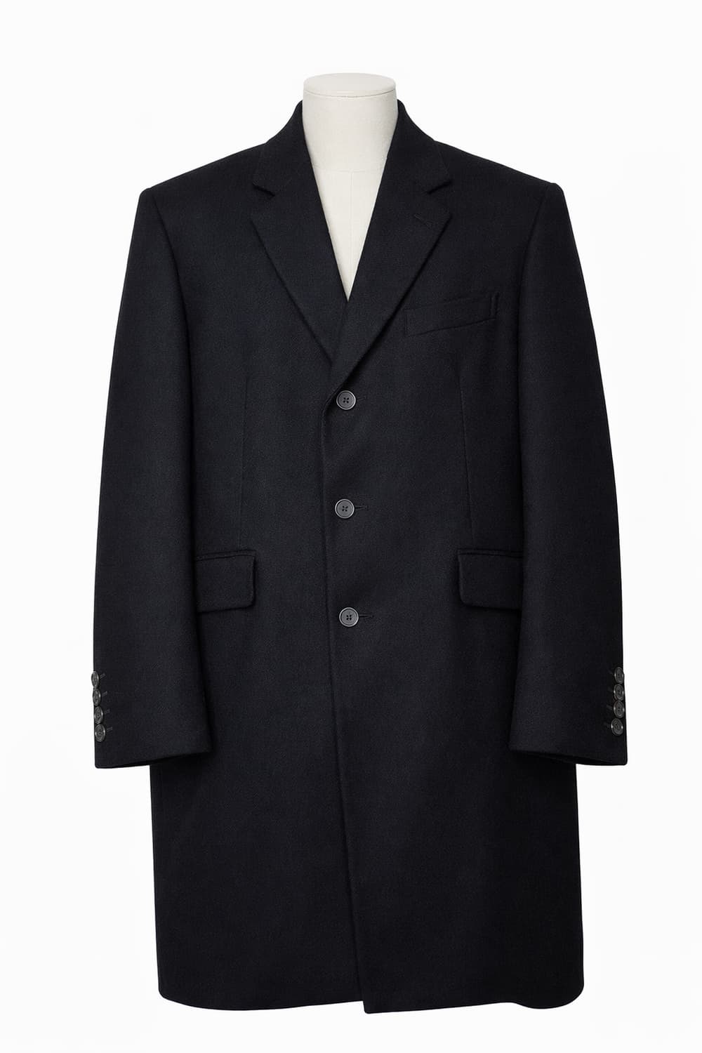 프라다 남성 울  코트 블랙 상품이미지1