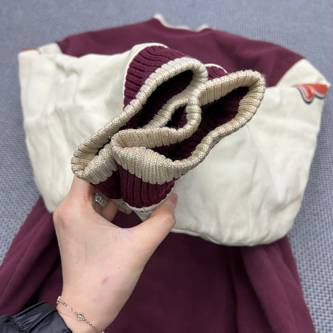 나이키 00s 버건디 바시티 자켓 상품이미지10