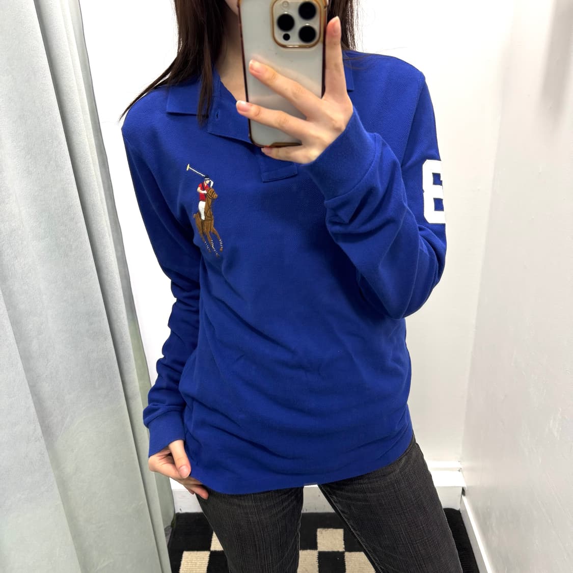 폴로 블루 빅포니 긴팔 pk티셔츠 상품이미지2