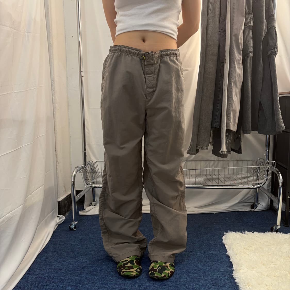 몬츄라 베이지 나일론 팬츠 상품이미지1