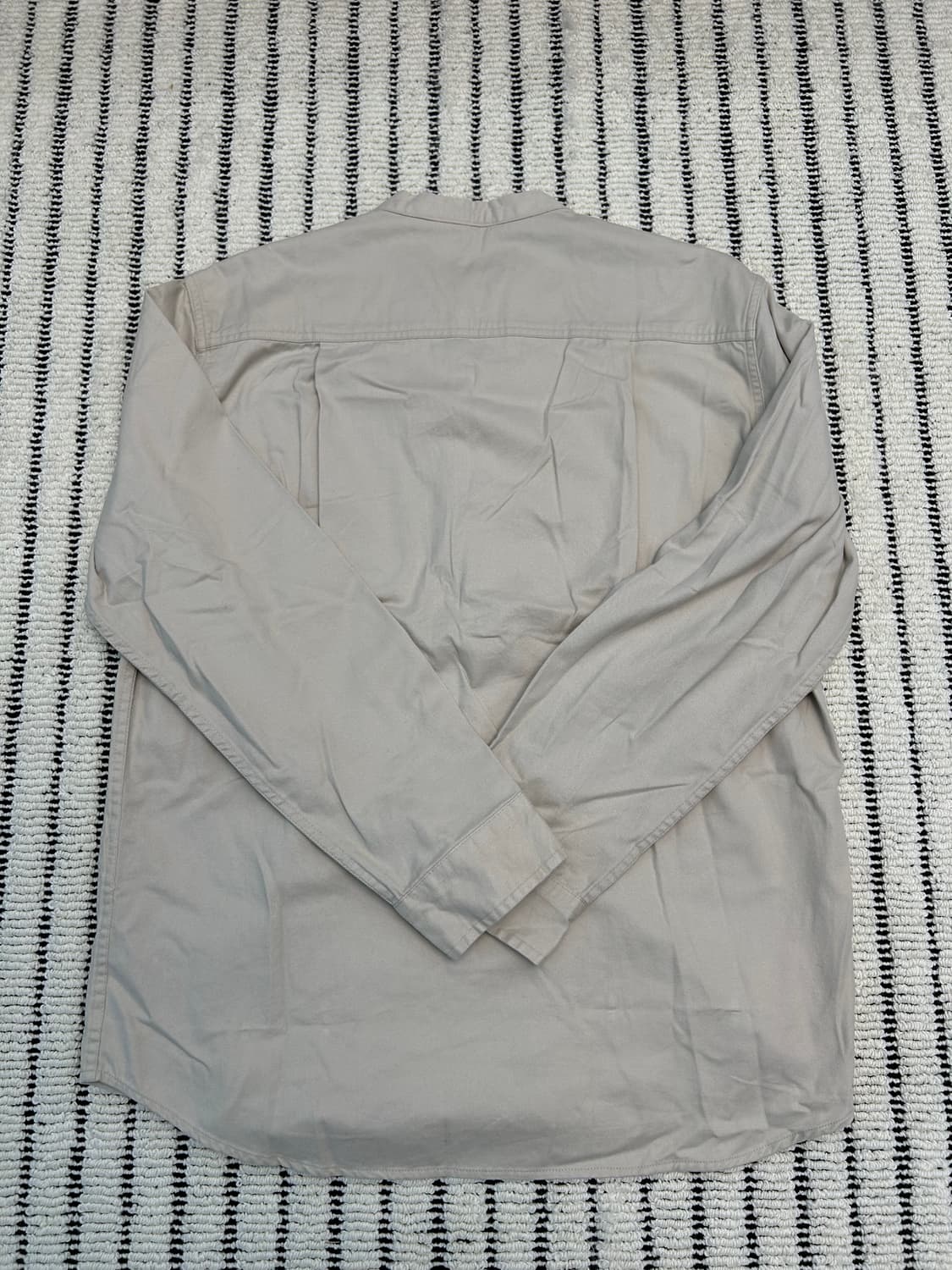 에잇세컨즈 코튼 베이지 차이나카라 셔츠 상품이미지5