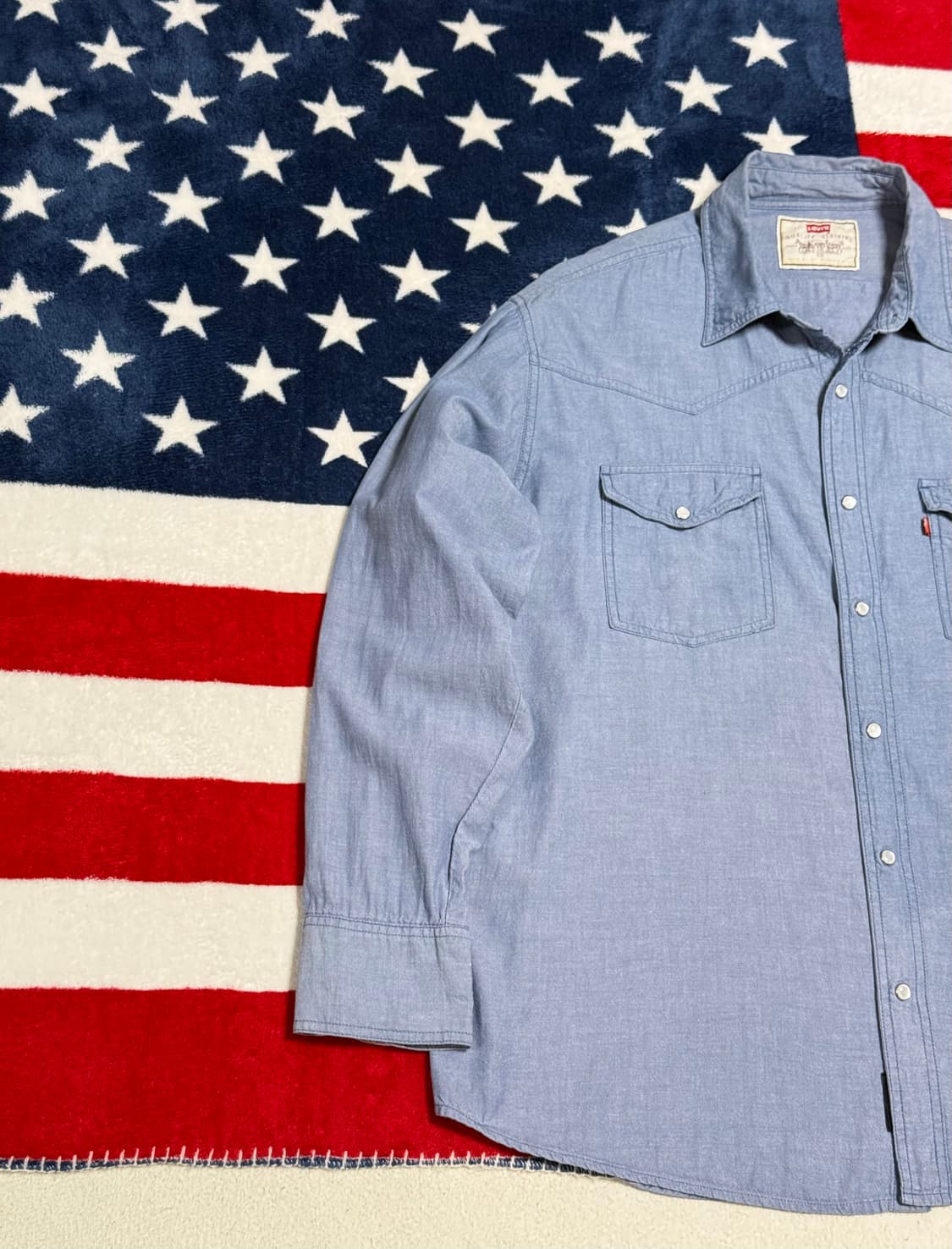 리바이스 샴브레이 웨스턴셔츠 Levi’s Western shirt 빈티지 상품이미지2