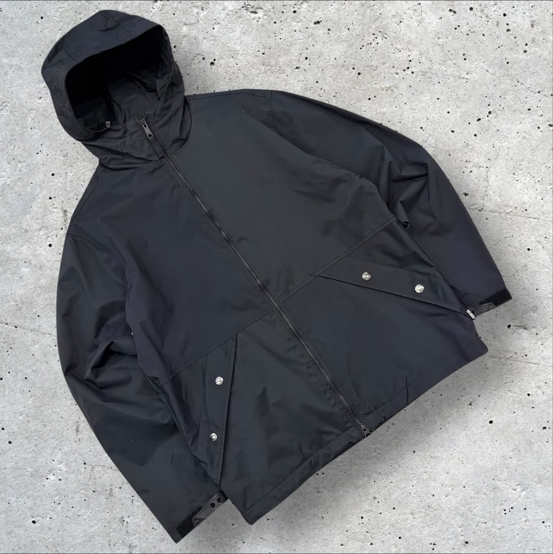 [M] 스투시 아카이브 블랙 후드 바람막이 자켓 B960 상품이미지1