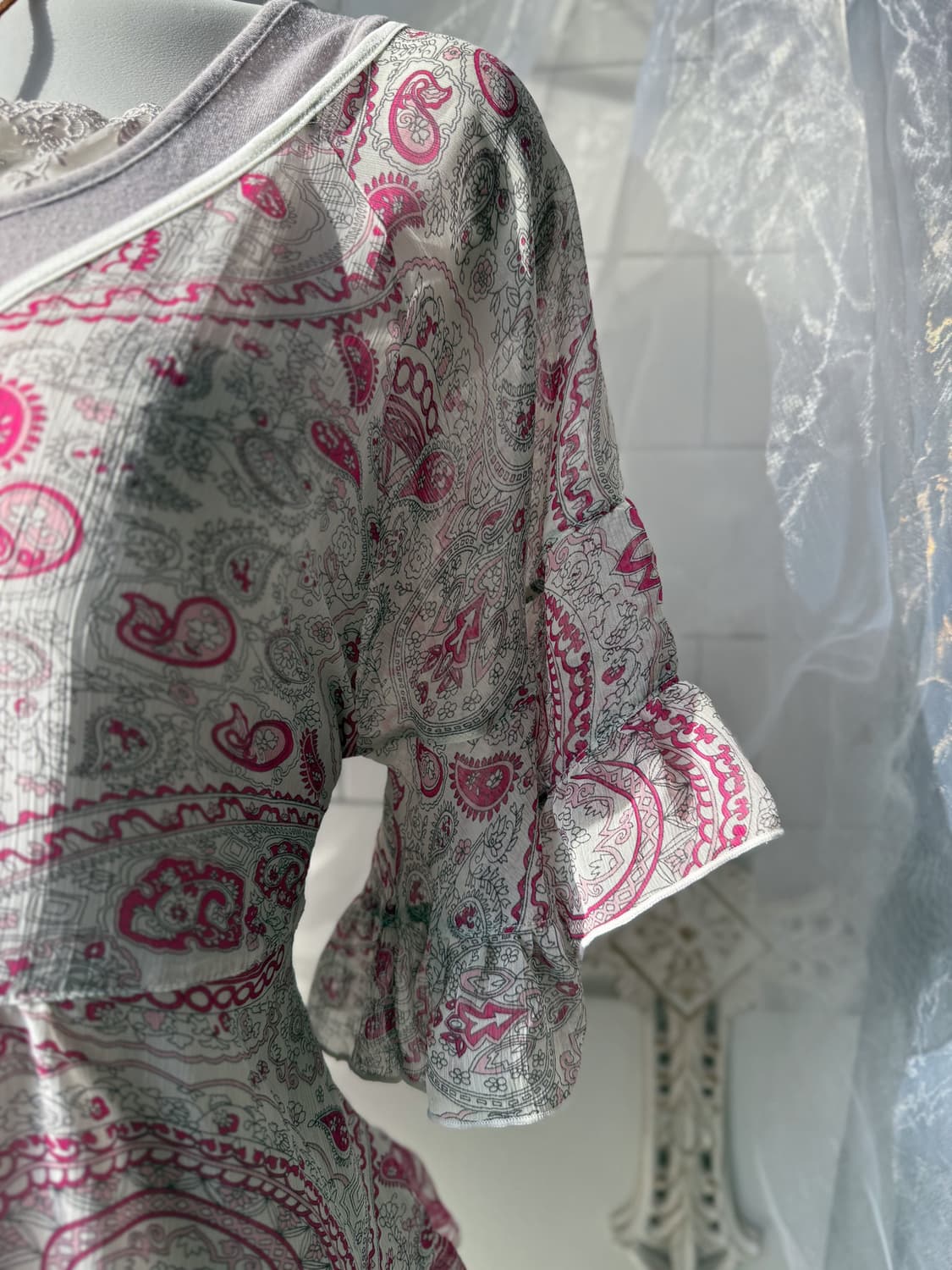 AXES FEMME  Pink Paisley Blouse 0399 상품이미지5