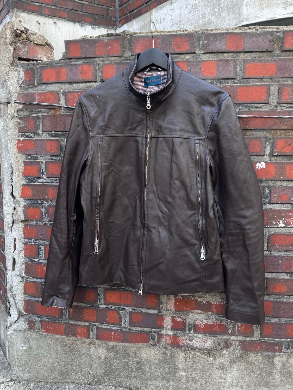 레이지블루 투웨이 램스킨 라이더 가죽자켓  상품이미지1