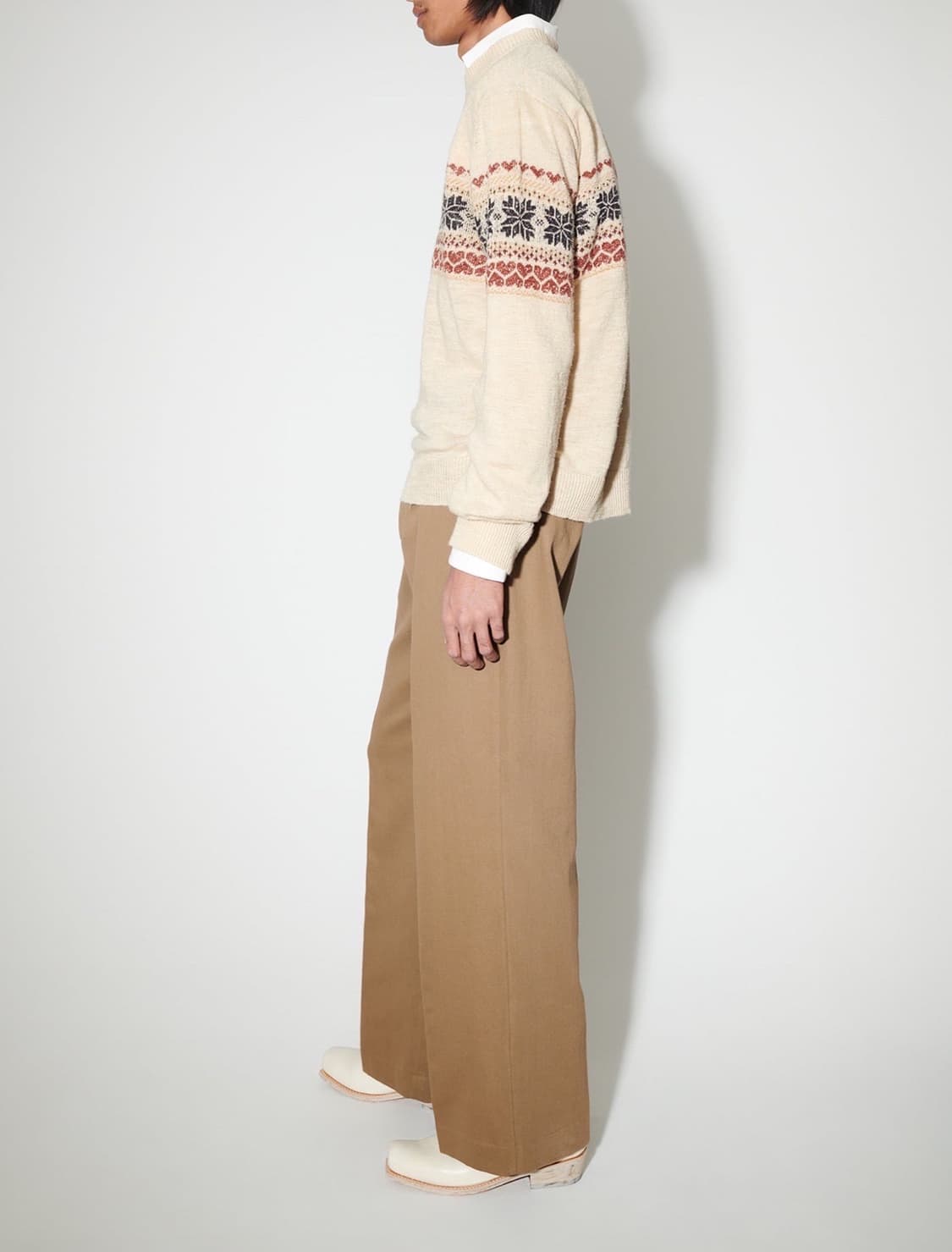 (정품/새상품) 아워레가시 남성 베이지 페어아일 린넨 니트 상품이미지7