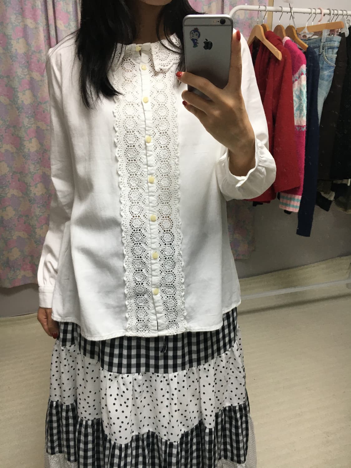 화이트 크로쉐 블라우스 상품이미지4