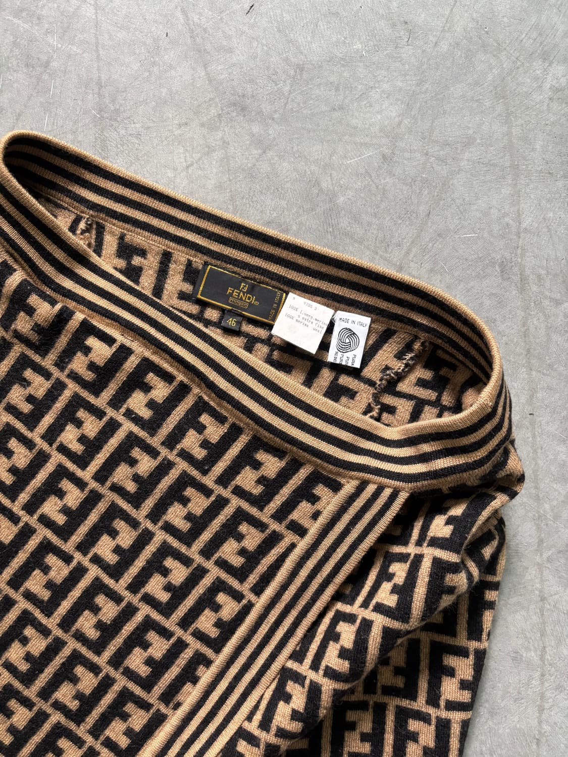 Fendi 펜디 FF 로고 니트 랩 스커트 상품이미지4