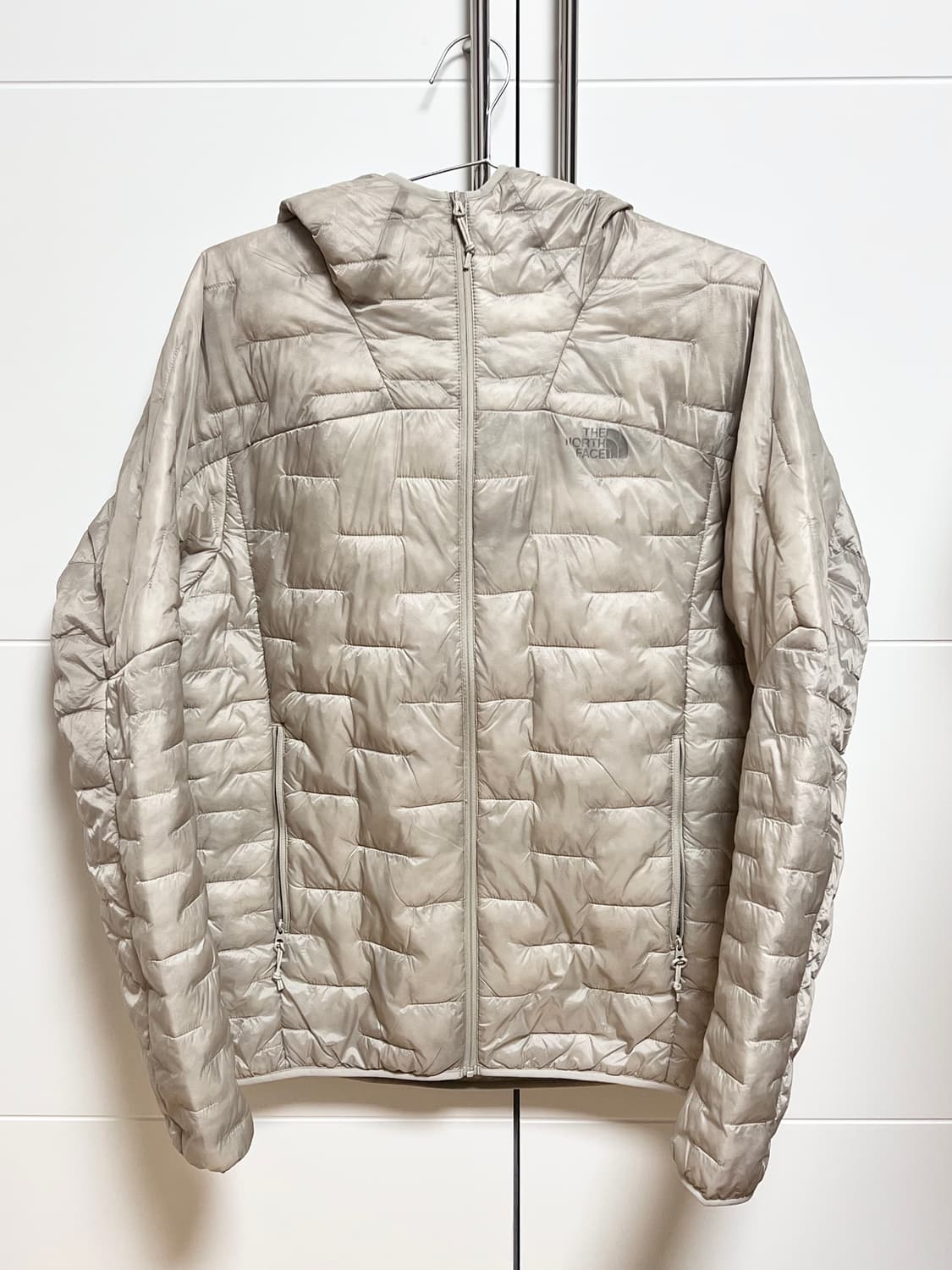 XL 새상품 정품 노스페이스 경량패딩 베이지 엑티브 웜스 후디 자켓 상품이미지7