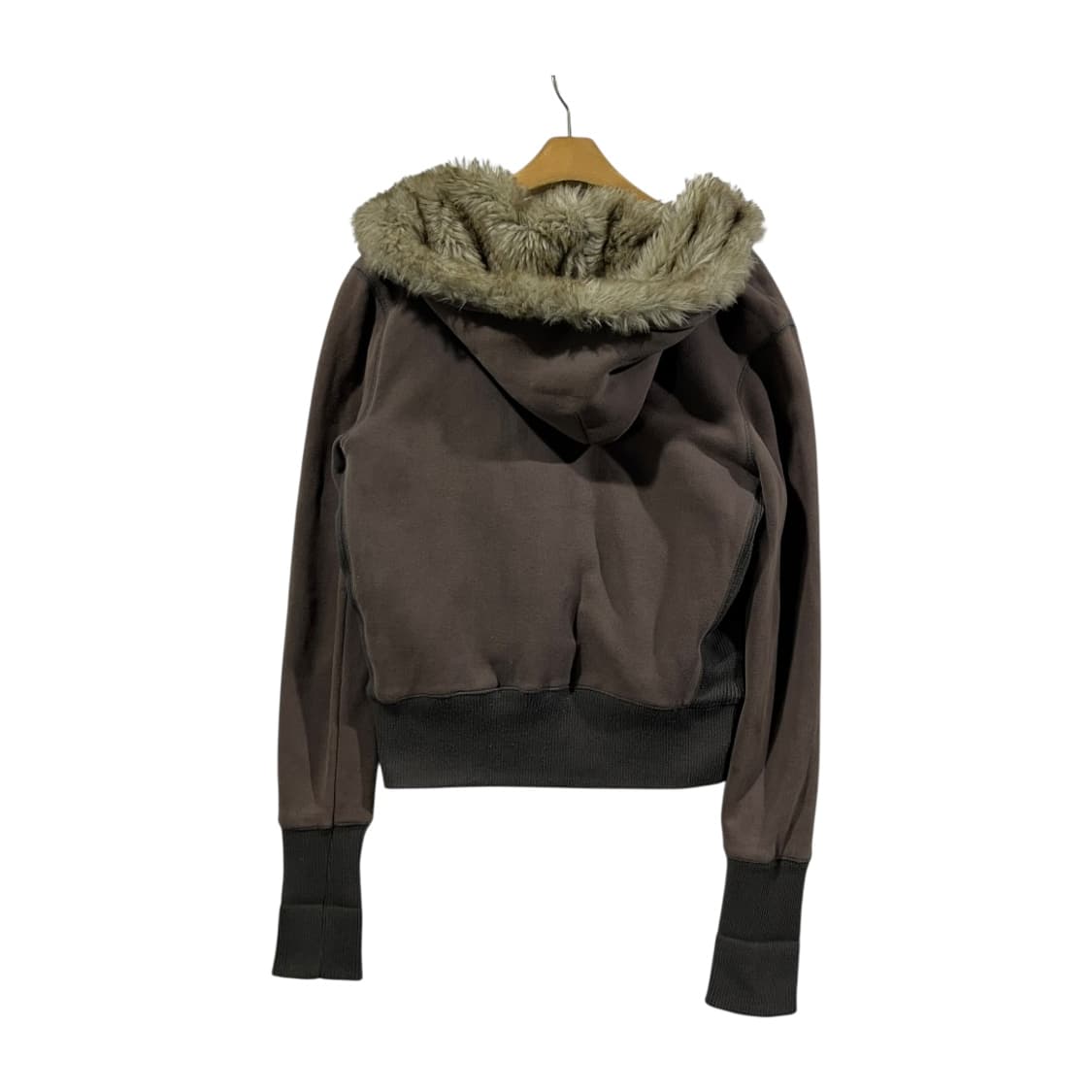 [Abercrombie] 아베크롬비 딥 브라운 크롭 후드집업 상품이미지2