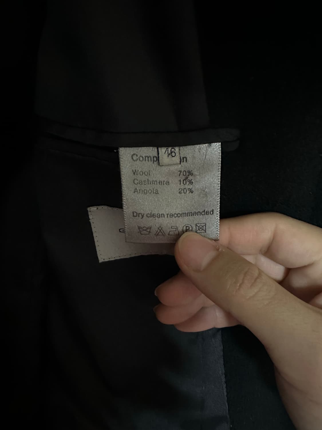 [46] 글루미아이즈 히든 싱글 코트 블랙 상품이미지4