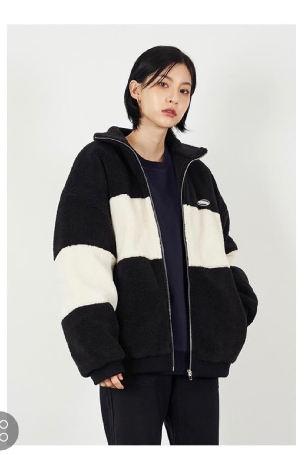 크럼프 양털 덤블자켓M 네이비 상품이미지2