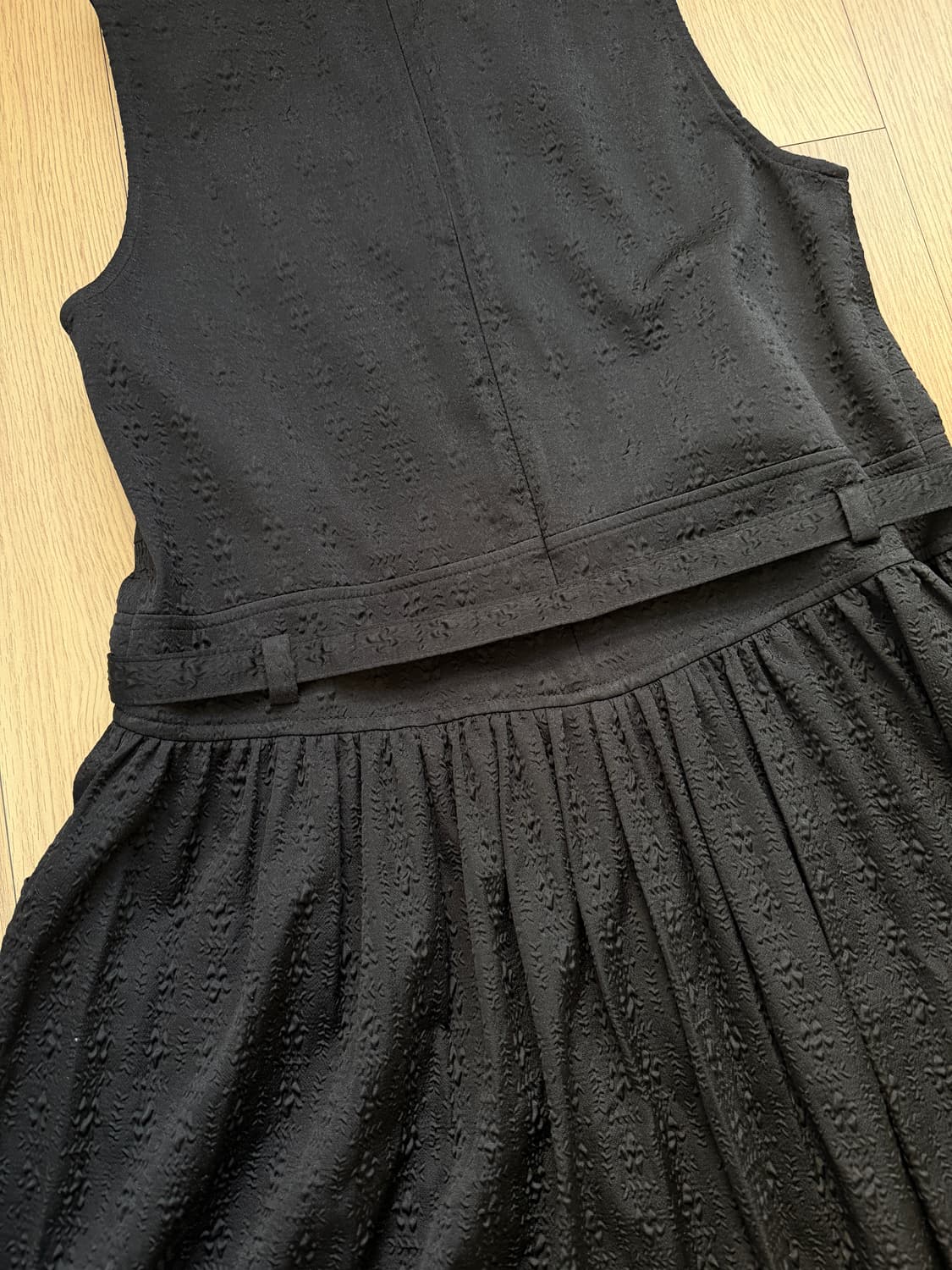 오스더 자카드 볼륨 드레스 원피스 블랙 상품이미지10