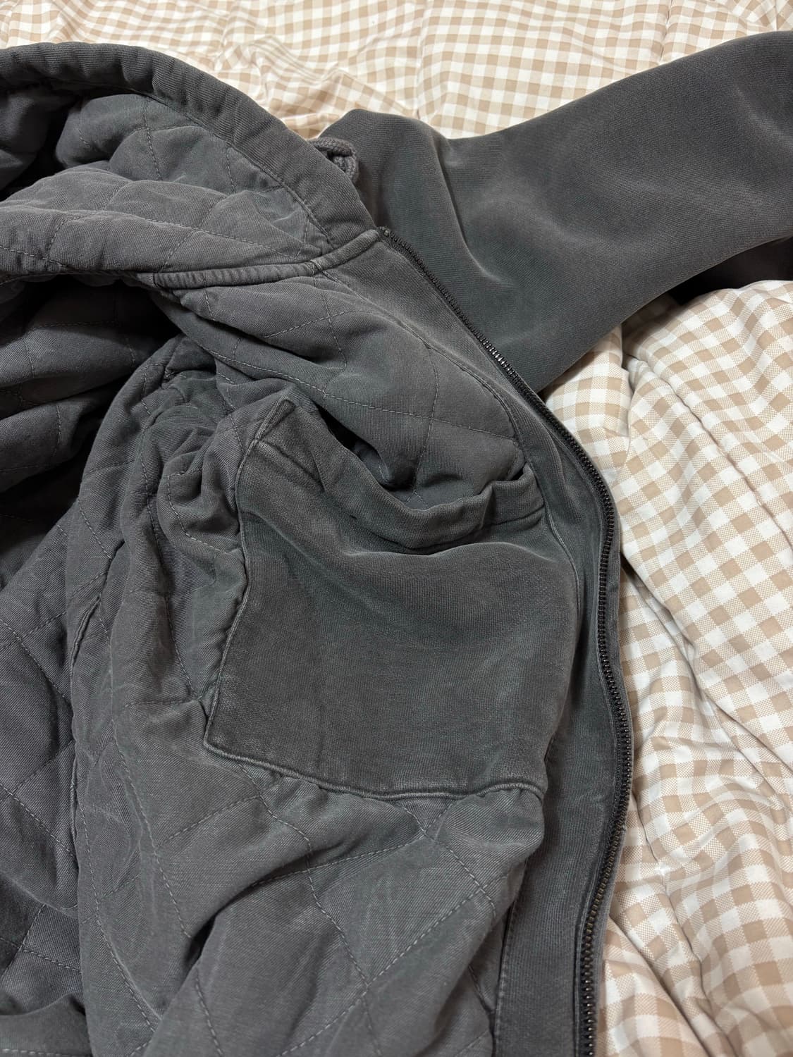 칼하트 WIP 후드집업 비스타 자켓 그래파이트 가먼트 다이드 상품이미지7