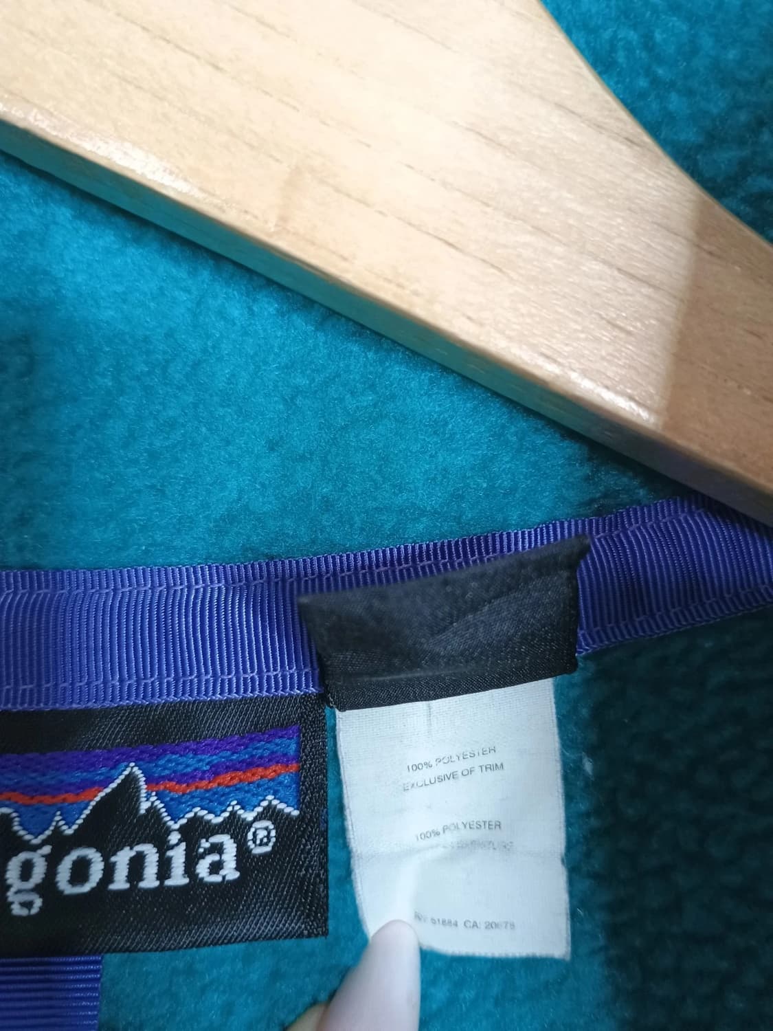 90s 파타고니아 신칠라 스냅-T 그린/퍼플 USA 상품이미지5