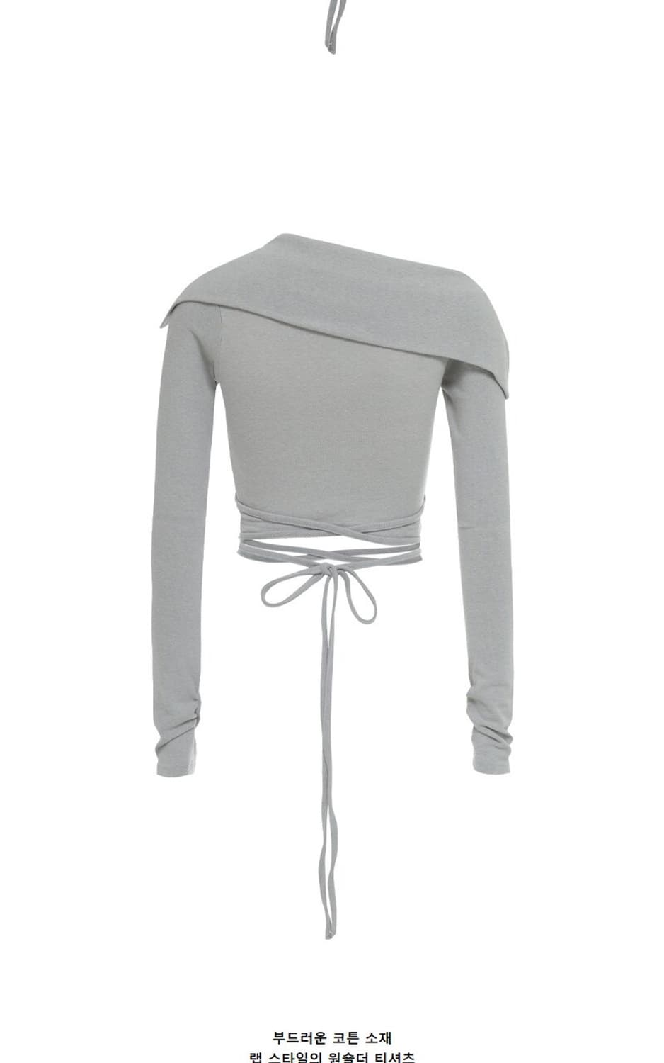 낫유어로즈 Jenny wrap tshirt (Gray) 상품이미지3