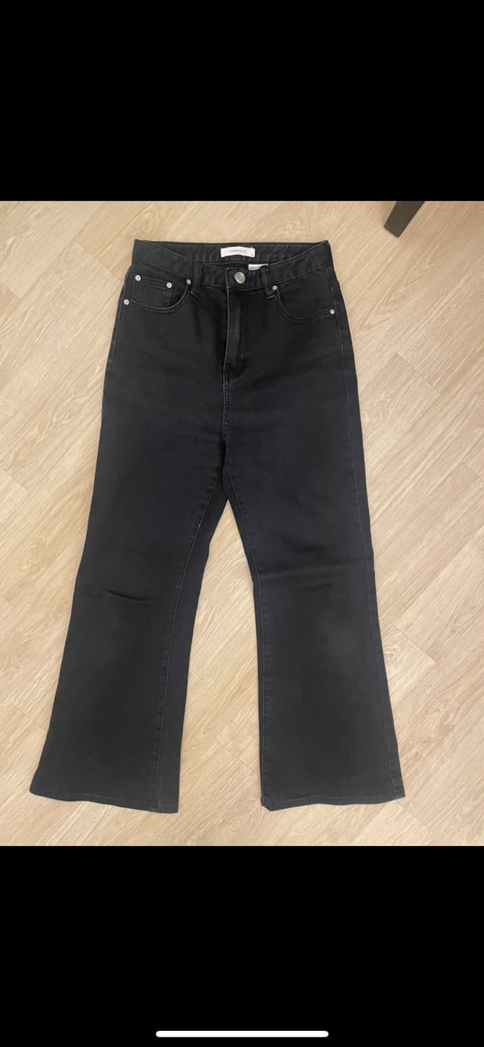 Unusually 블랙데님 세미부츠컷 팬츠 상품이미지6