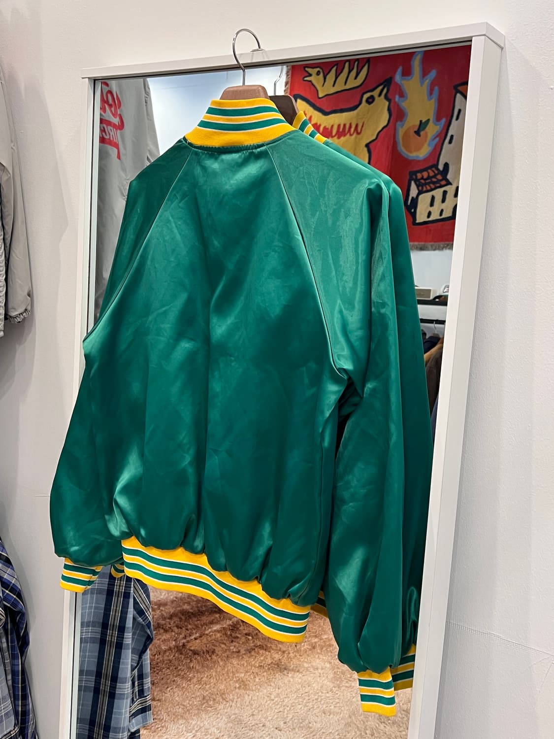 80s HartWell 하트웰 YARRET 스타디움 새틴 자켓 (USA) 상품이미지6