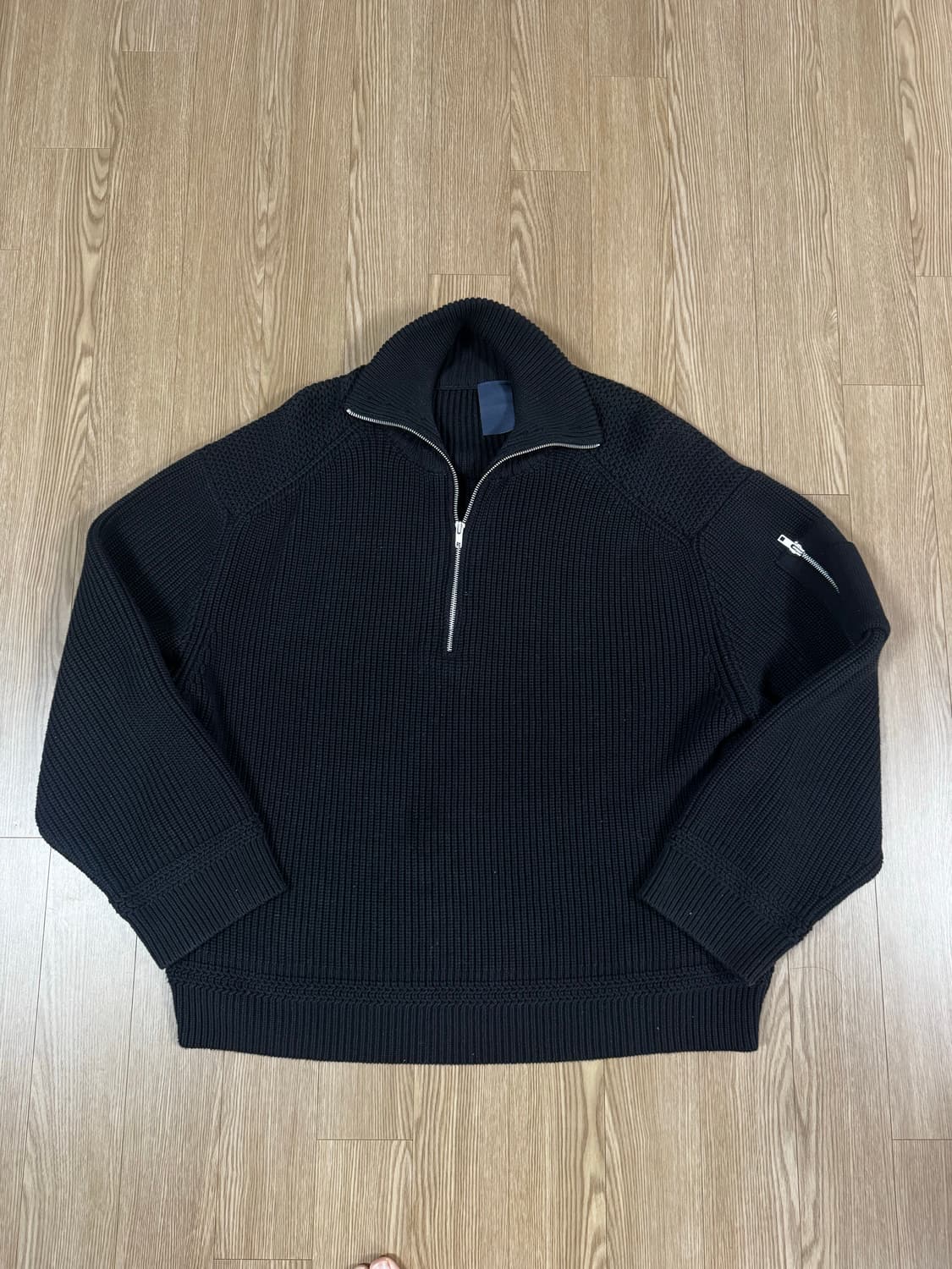 24FW 준지 티칼라 반집업 니트 풀오버 블랙 L JC5151P025 상품이미지1