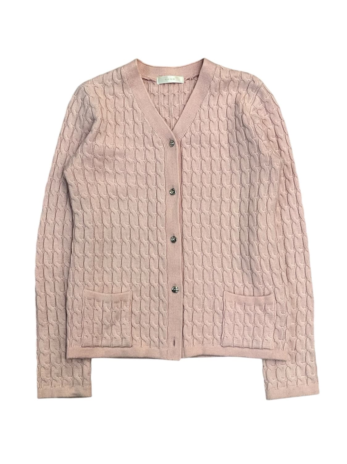 시스템 꽈배기 가디건 핑크 90 #csz2376 상품이미지3