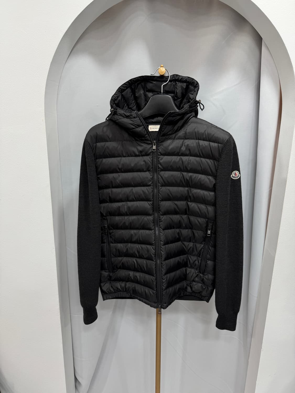 몽클레어 트리콧 후드 니트패딩 L 상품이미지1