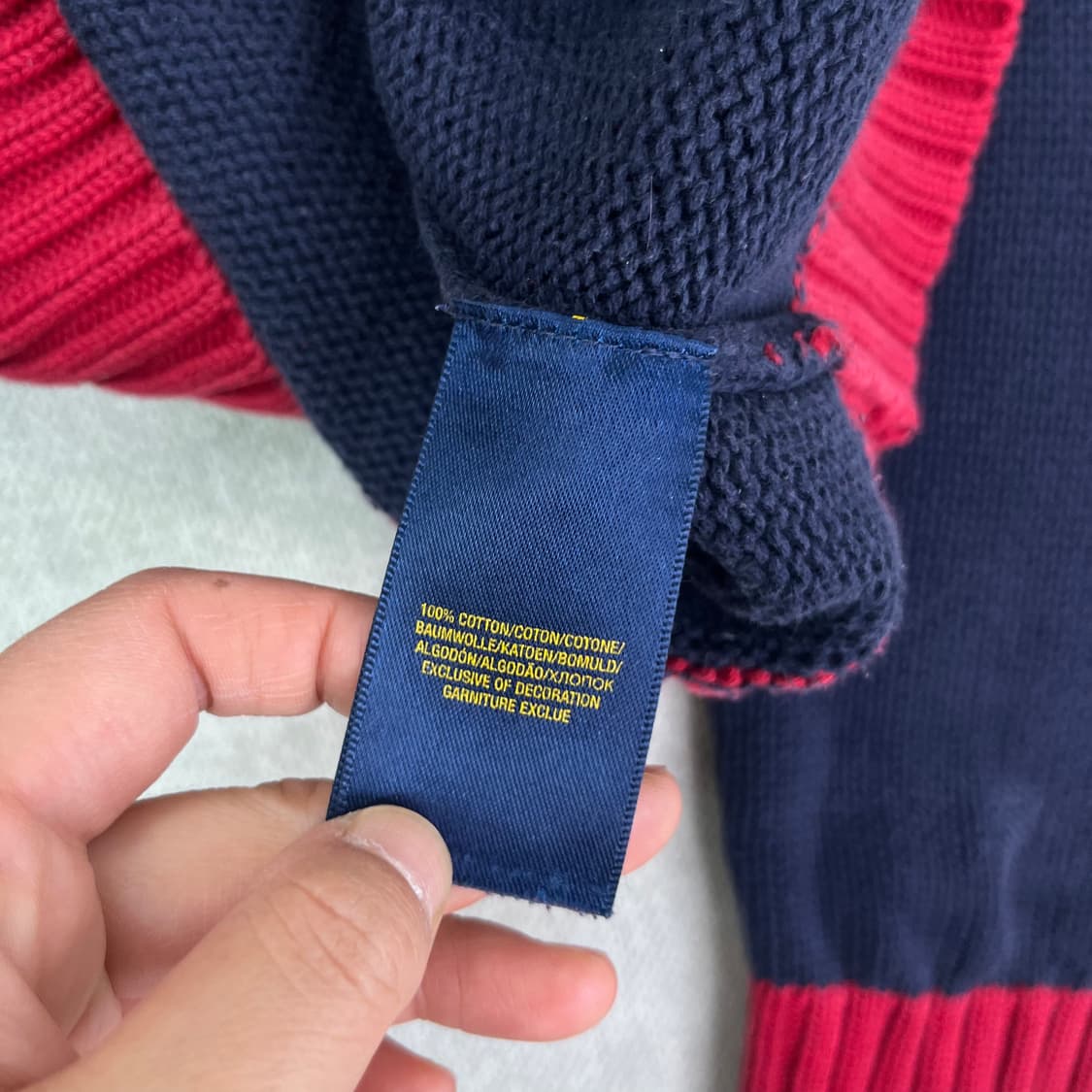 95 폴로랄프로렌 빅포니 3 반집업 니트 상품이미지5