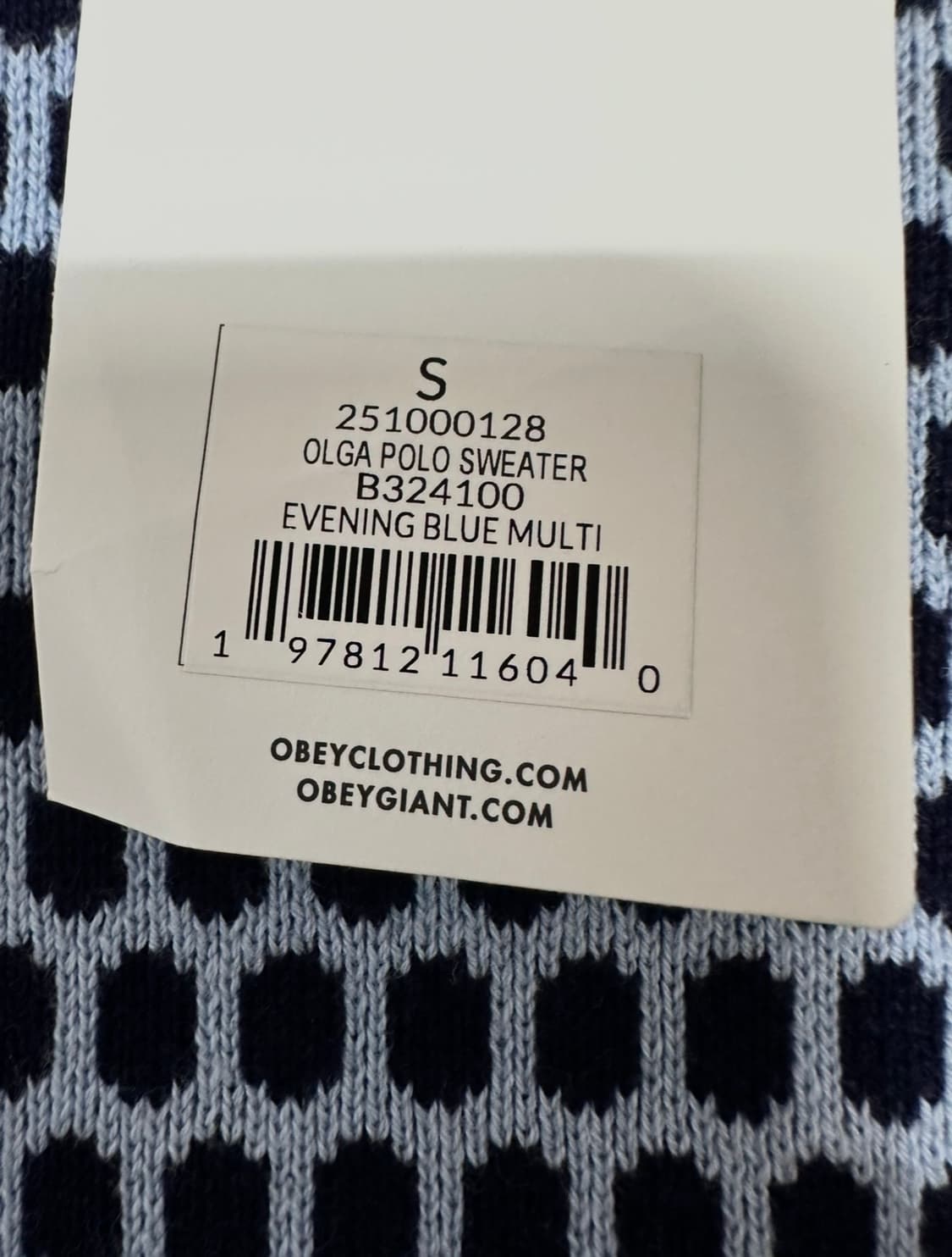 OBEY 오베이 패턴 반팔 니트 상품이미지8