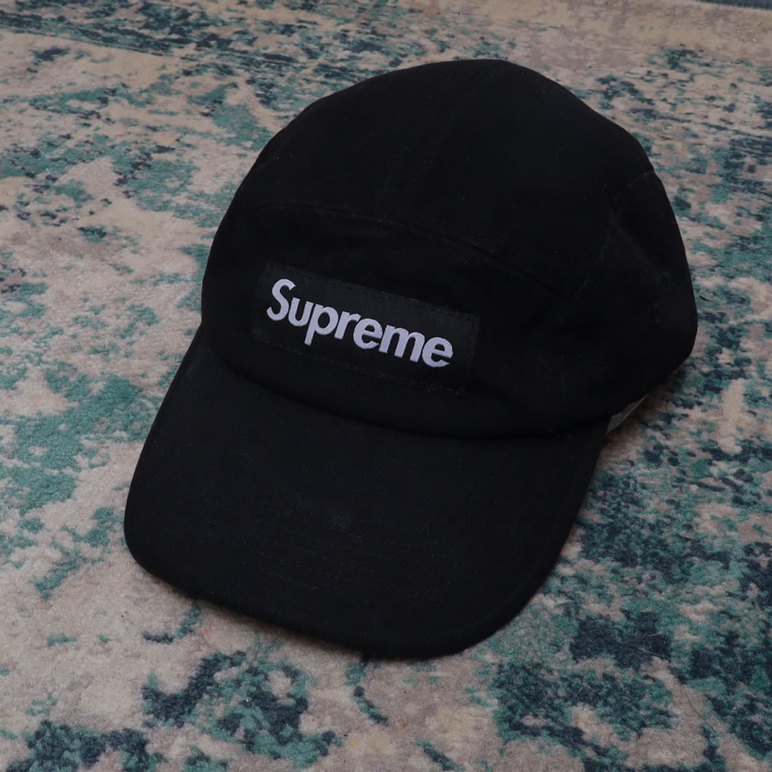 Supreme 슈프림 캠프캡 트윌 레더 스트랩 블랙 상품이미지1
