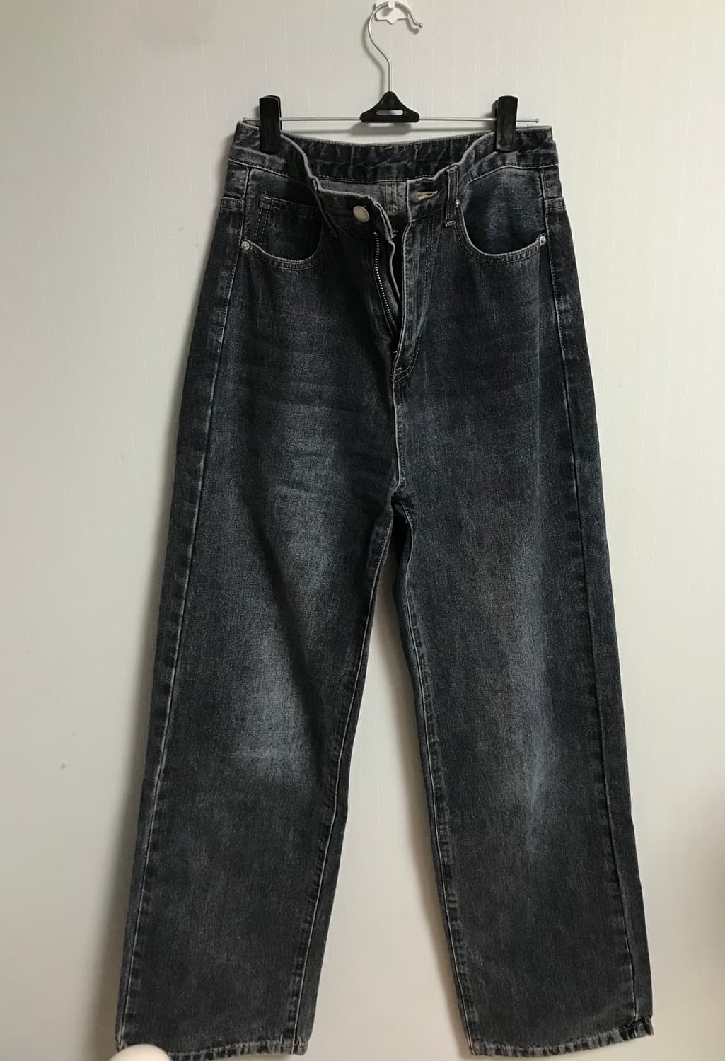하이웨스트 일자 와이드 데님팬츠 (진청/롱s) 상품이미지3
