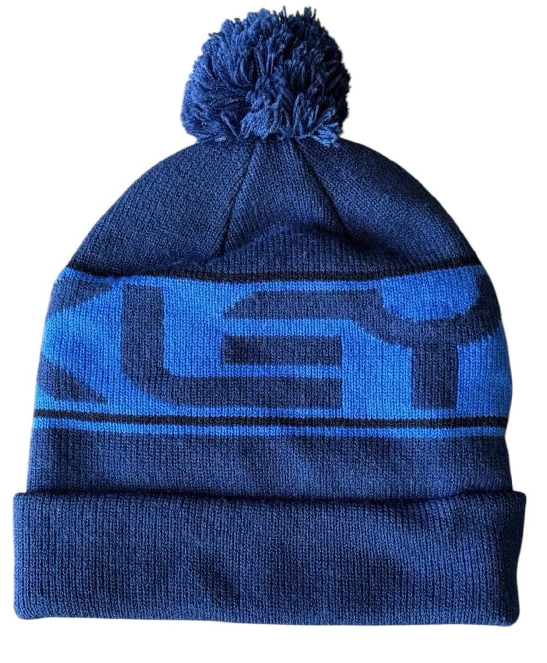 오클리 로고 폼폼 니트 비니 블루 상품이미지2