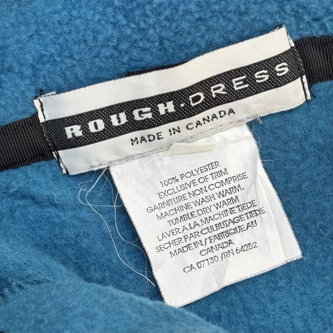 90s ROUGH.DRESS 블루 하프집업 플리스 L 상품이미지7