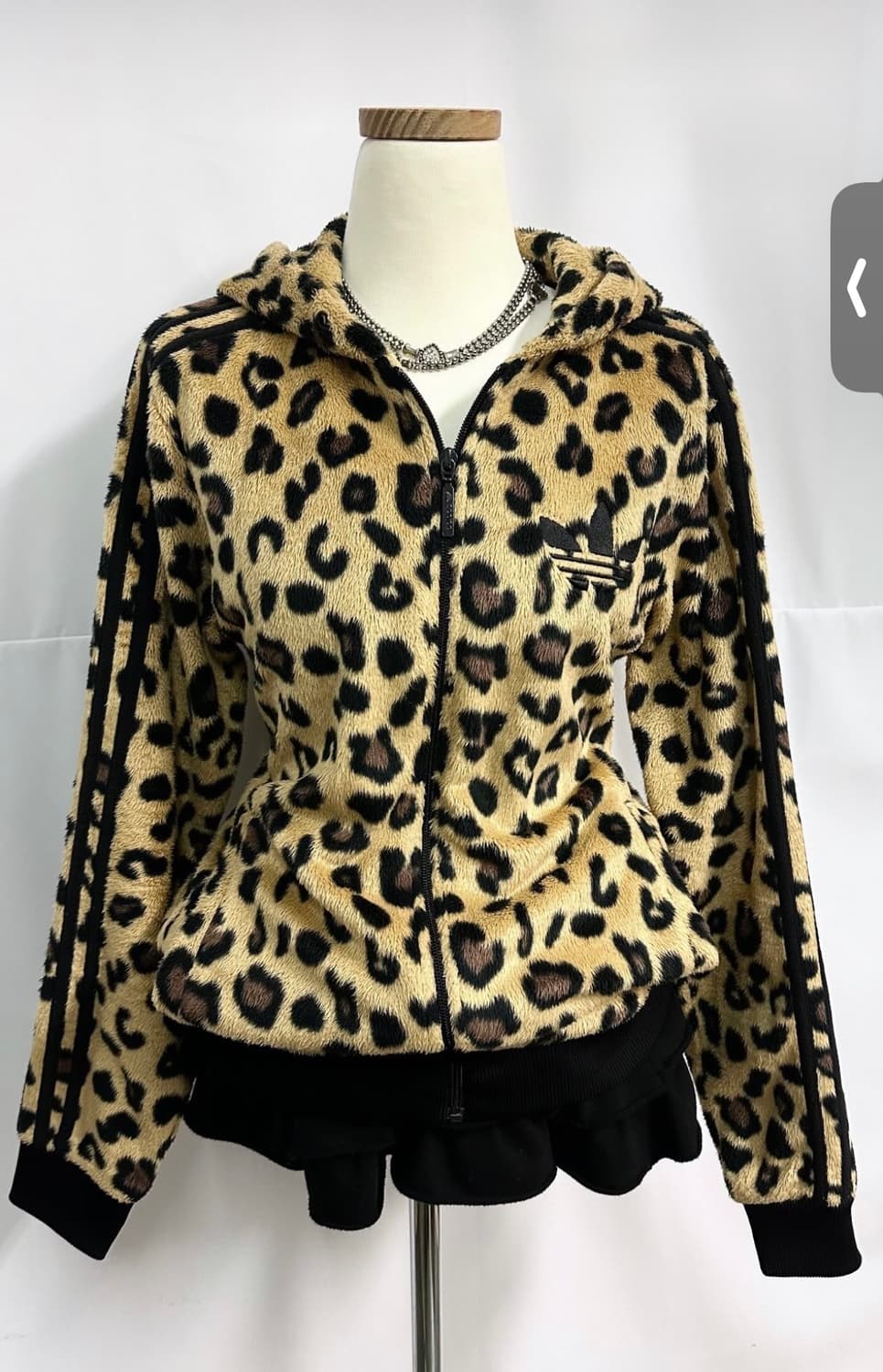 아디다스 레오파드 호피 쉐르파 후드집업 상품이미지1