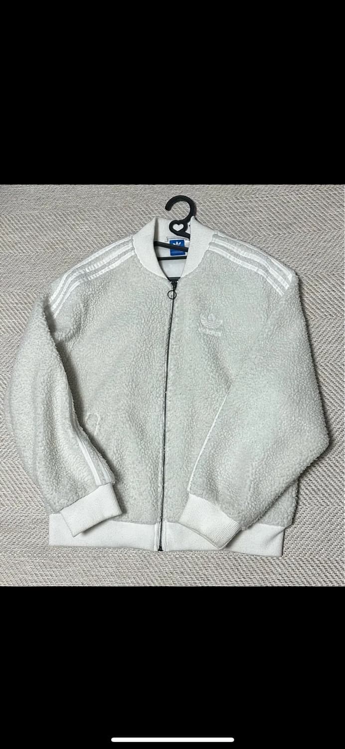 아디다스 화이트 뽀글이 자켓 올화이트 후리스 트랙탑 대장 상품이미지2