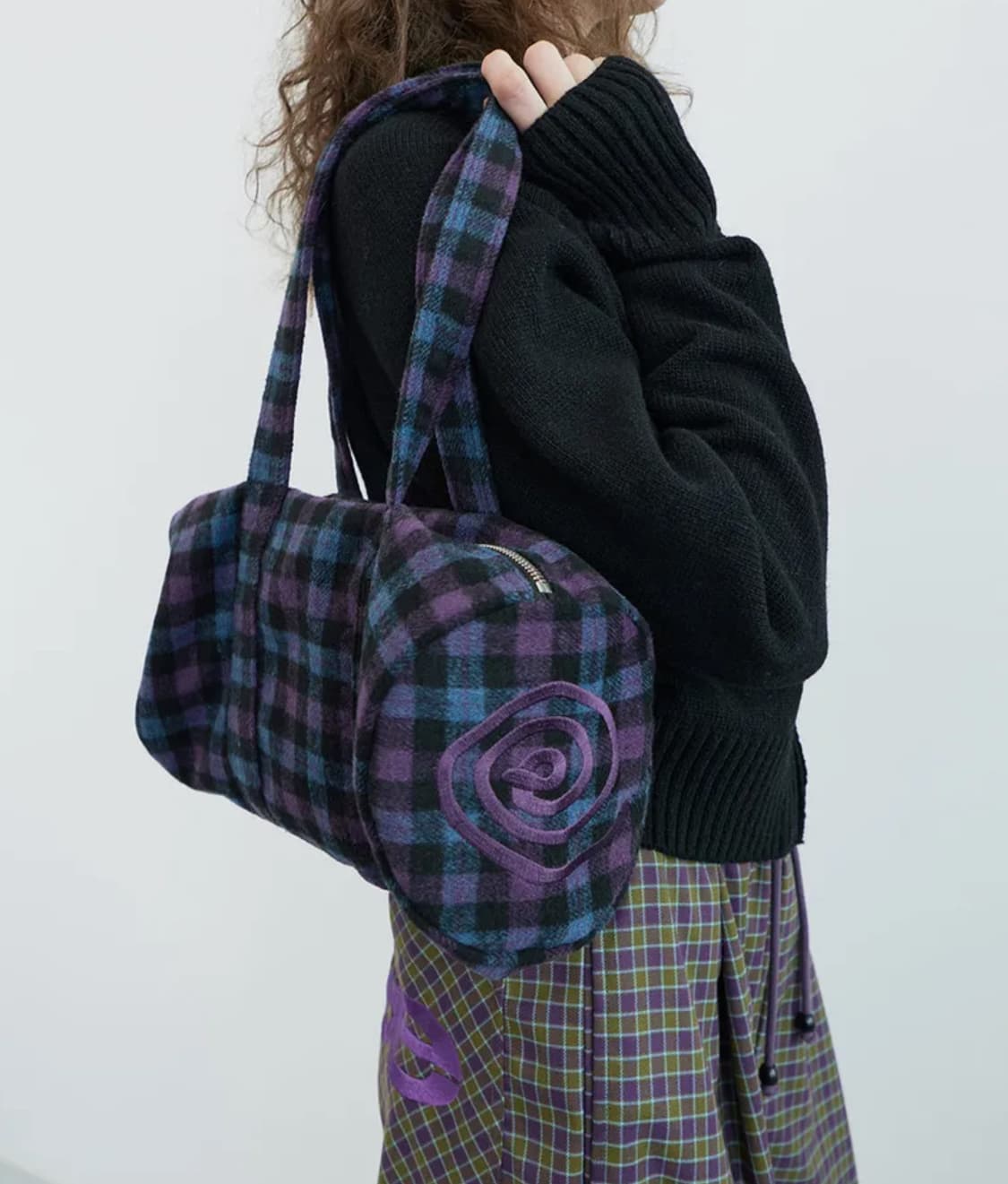 엔조블루스 체크 가방 상품이미지1