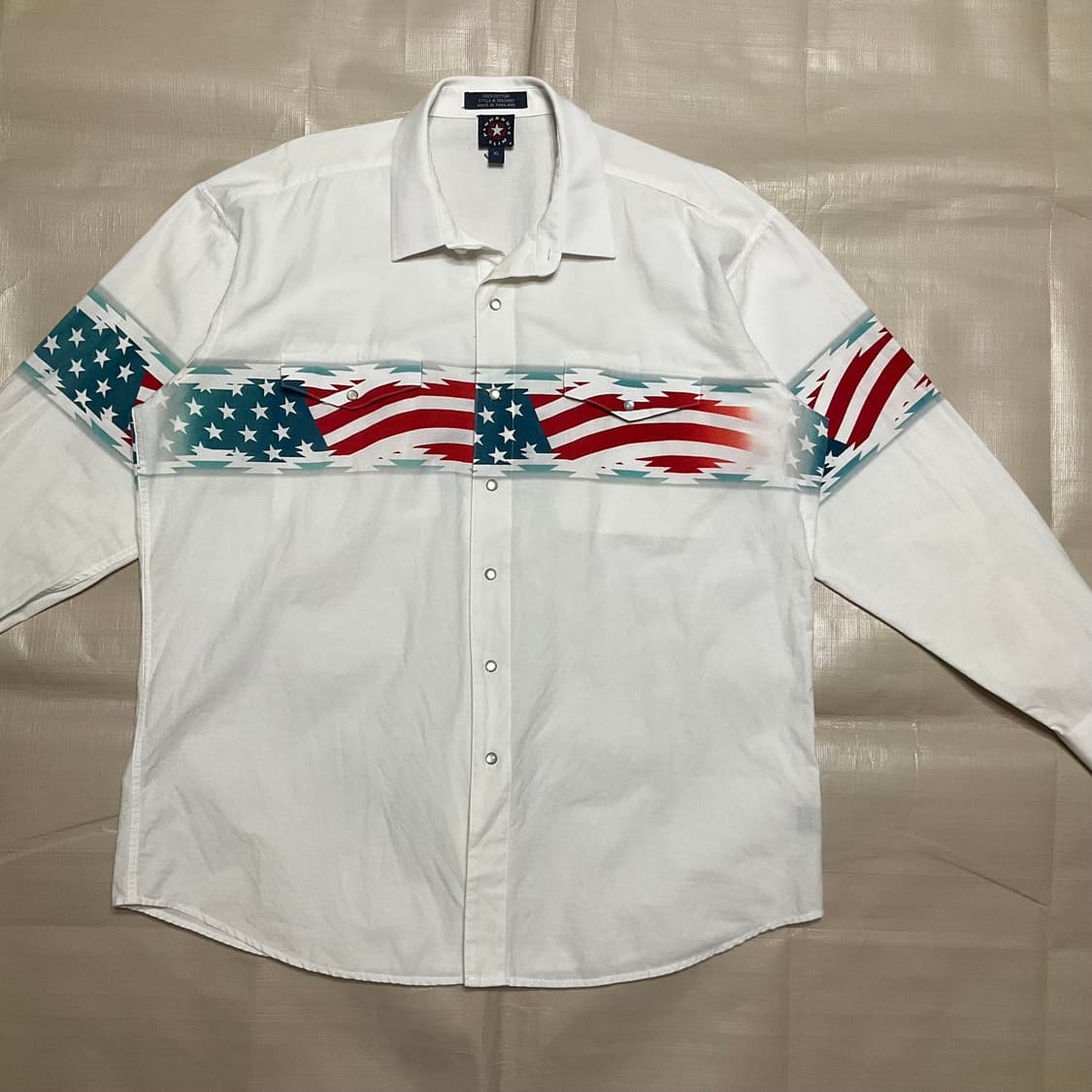 빈티지 팬핸들 성조기 나바호 웨스턴 셔츠 상품이미지2