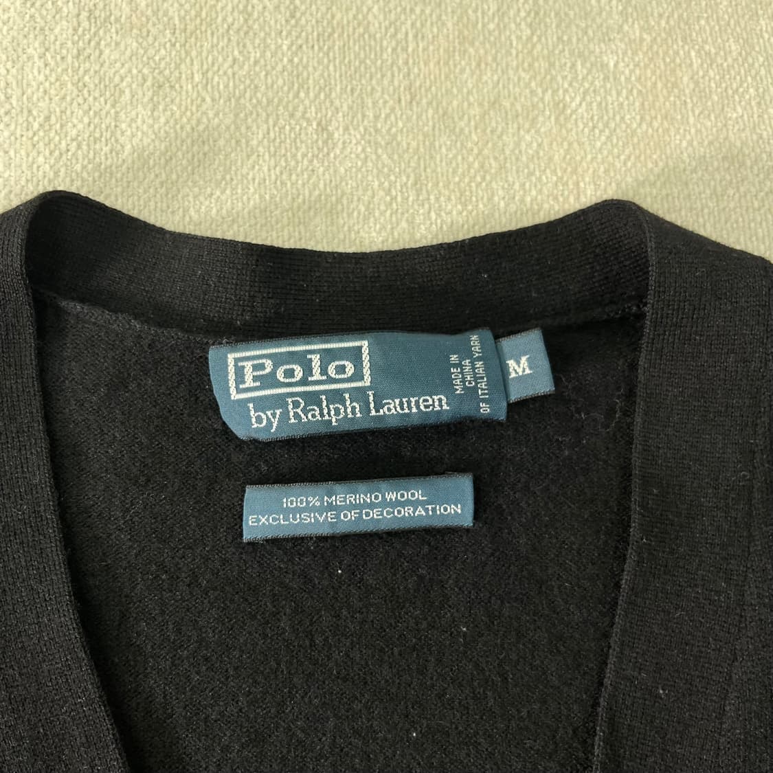 100 폴로랄프로렌 메리노울 엘보우패치 가디건 상품이미지3
