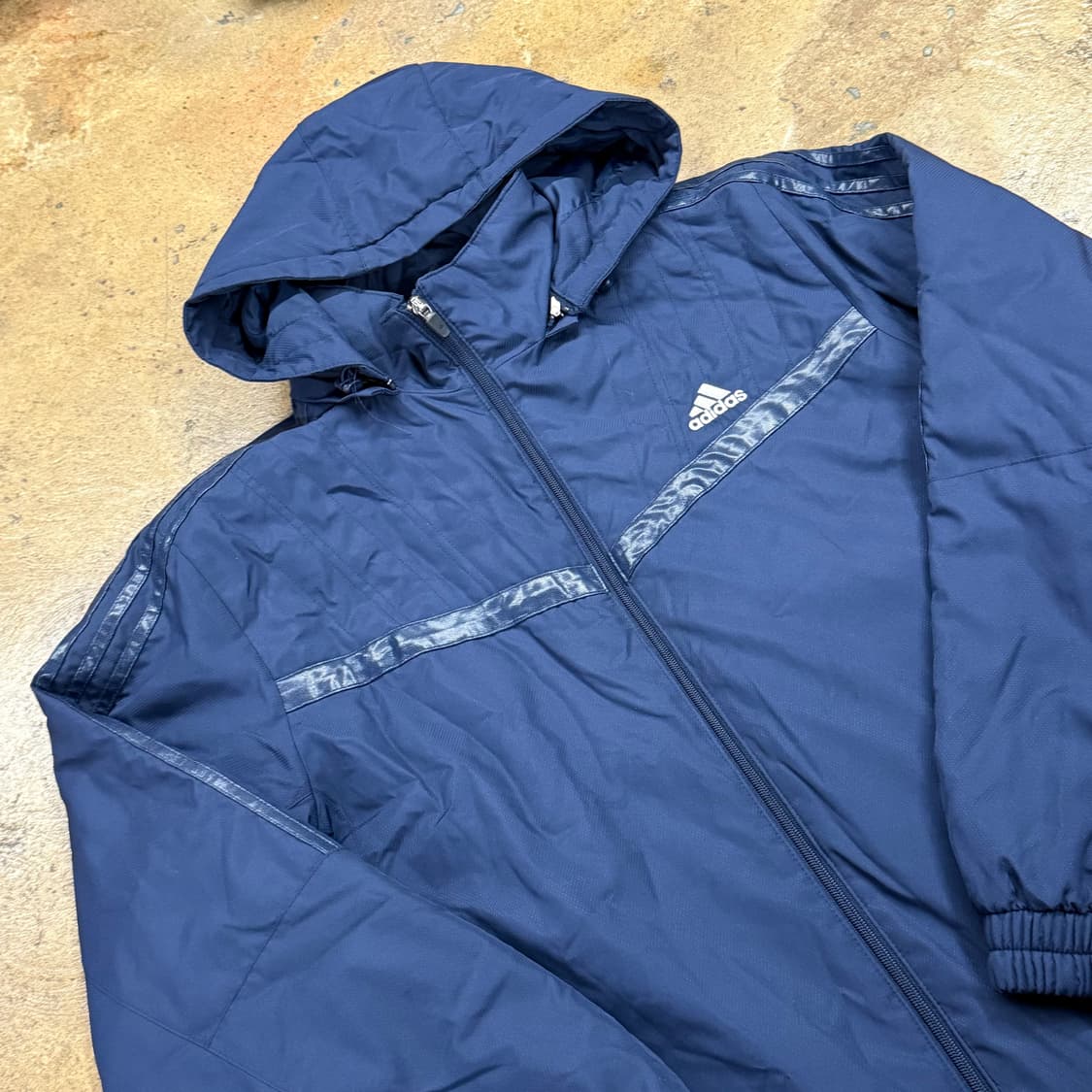[정품/100] 아디다스 네이비 후드 바람막이 점퍼 b10 상품이미지1
