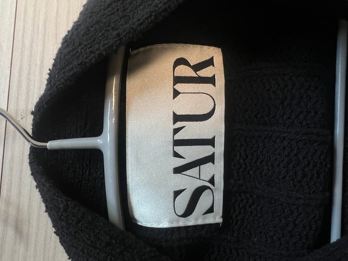  세터 파로 오버 사이즈 부클 가디건 클래식 블랙 m 상품이미지2