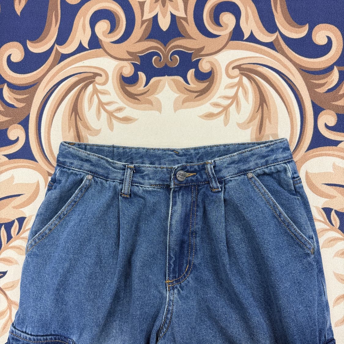 (1)디미트리 블랙 Dimitri black 카고 워싱 데님팬츠 상품이미지2