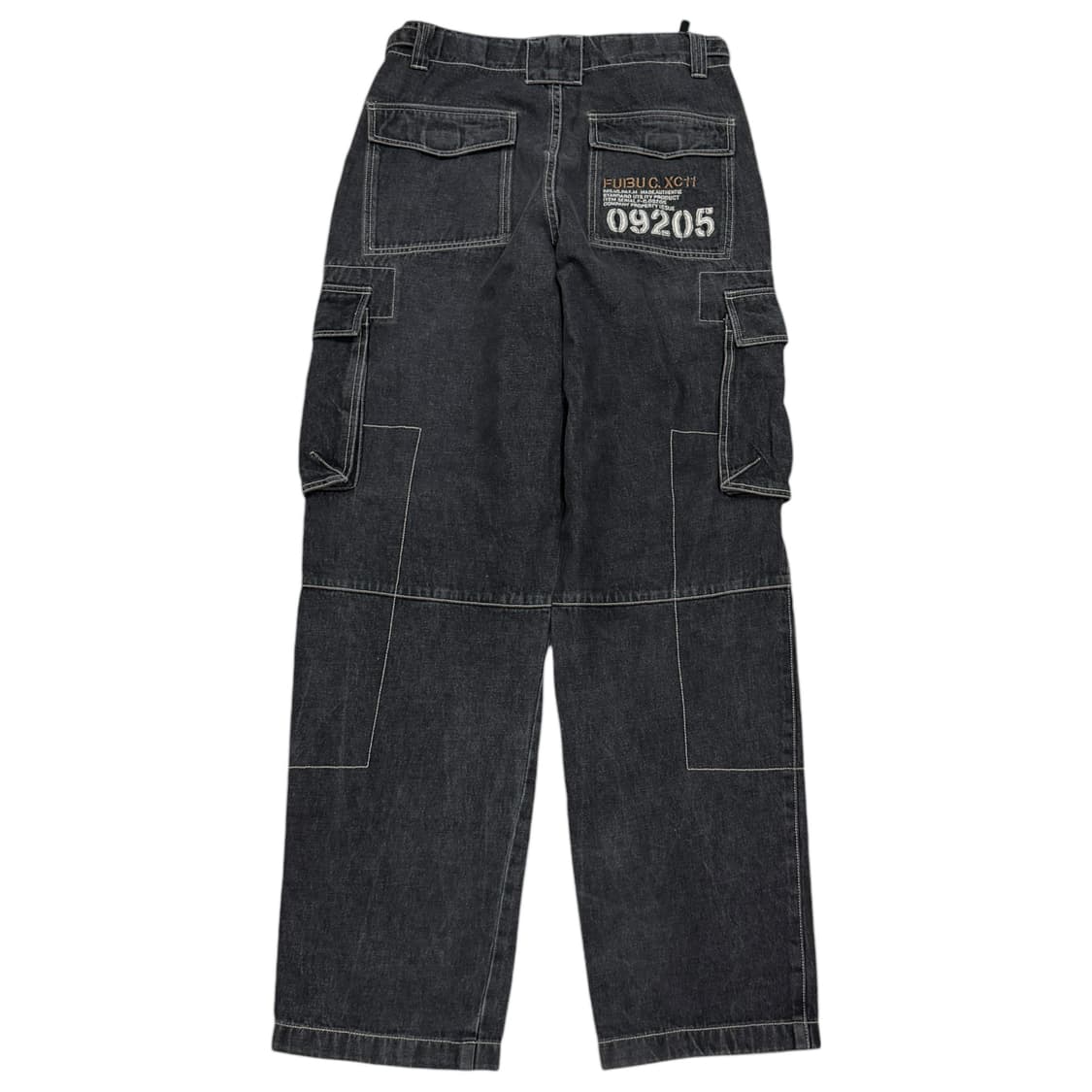 FUBU 푸부 스티치 Y2K 데님 카고팬츠 바지 상품이미지3
