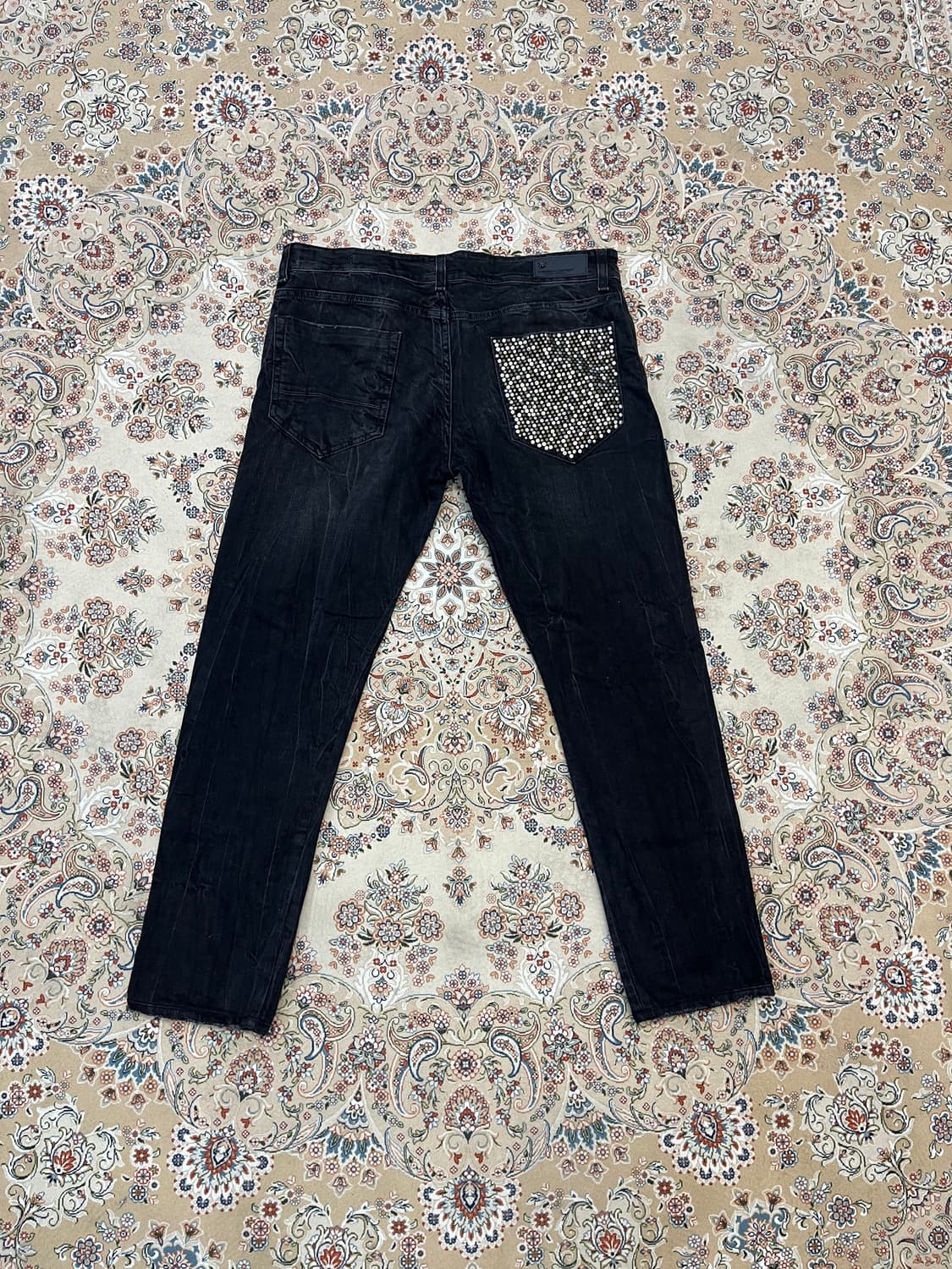 메사제리에 스터드 데님팬츠 상품이미지2