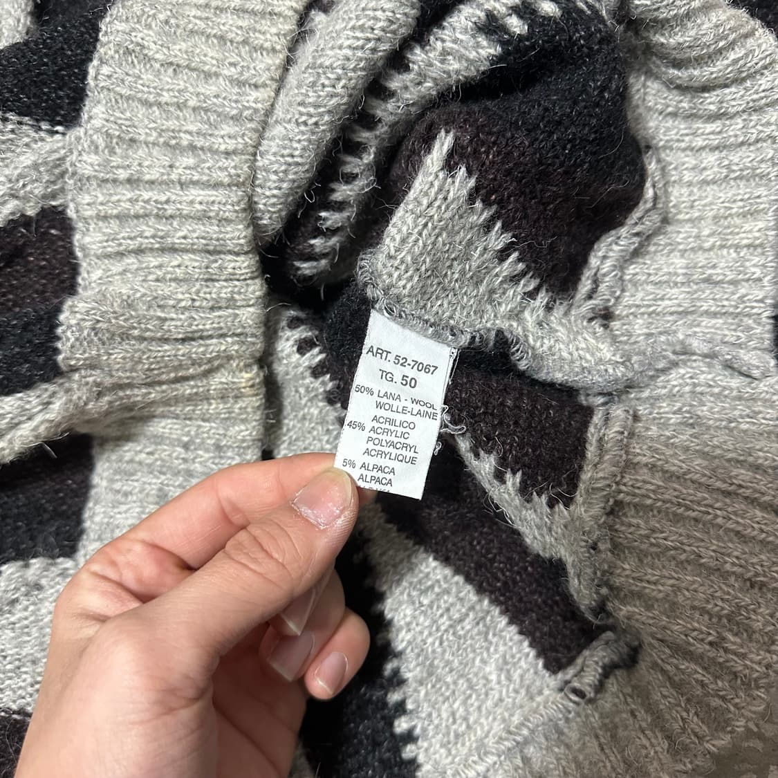 빈티지 웨이브 패턴 니트 상품이미지5