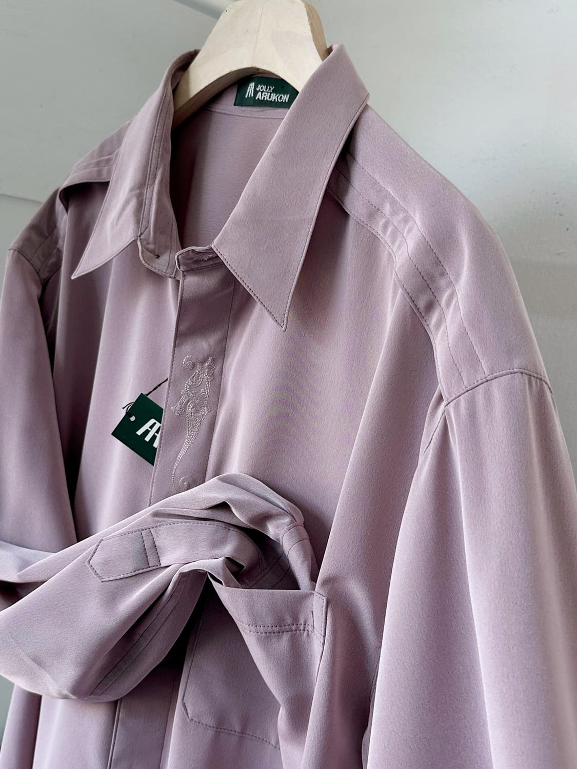 Silky fabric design blouse shirt 상품이미지6