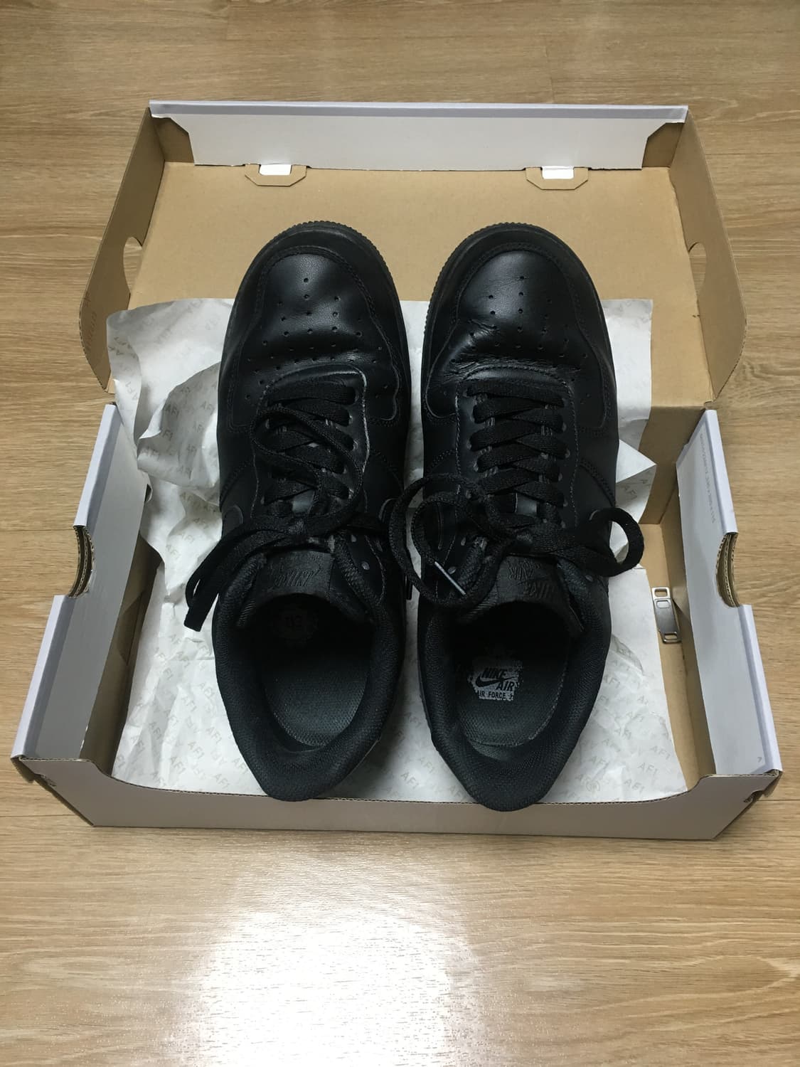 나이키 에어포스1 블랙 265 상품이미지3