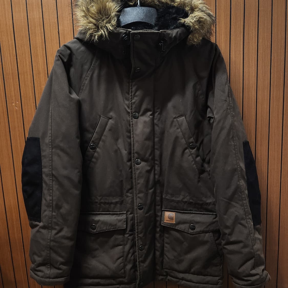 칼하트 브라운 후드 패딩 자켓 상품이미지1