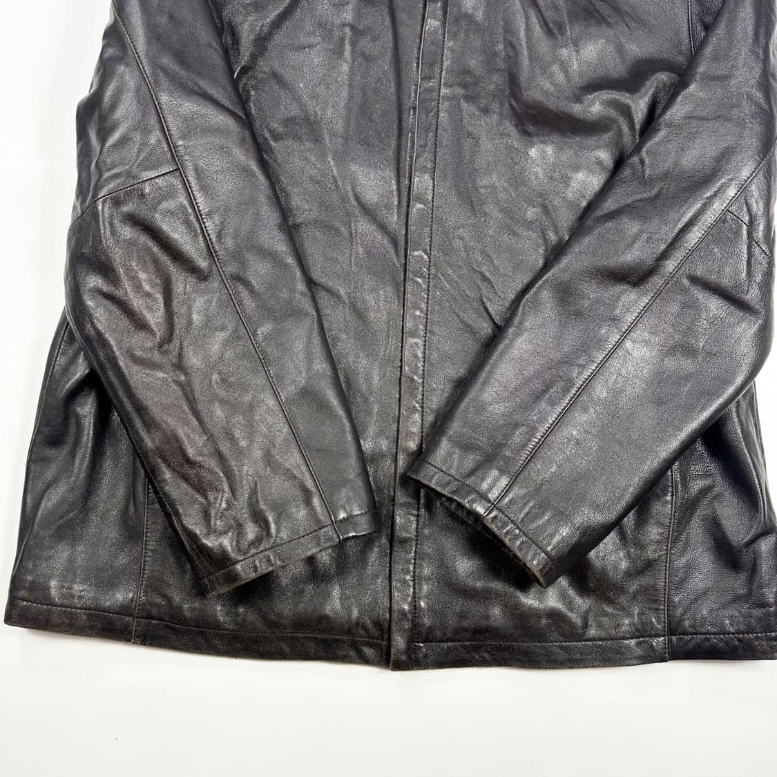 VTG 빈티지 양가죽 블랙 가죽자켓 (XL) 상품이미지3