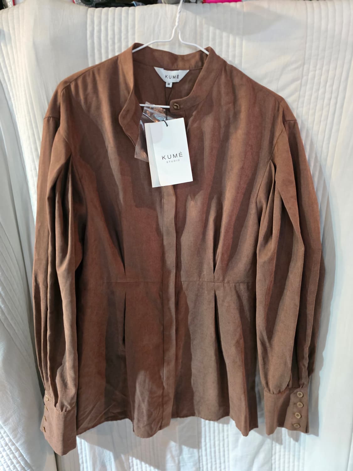 KUME 스튜디오 브라운 셔츠 상품이미지2