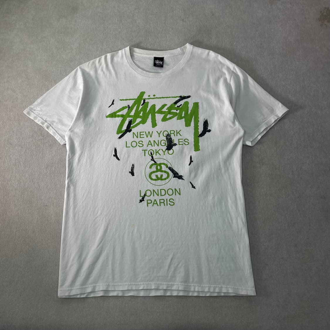 105 스투시 한정판 월드투어 반팔 티셔츠 상품이미지1