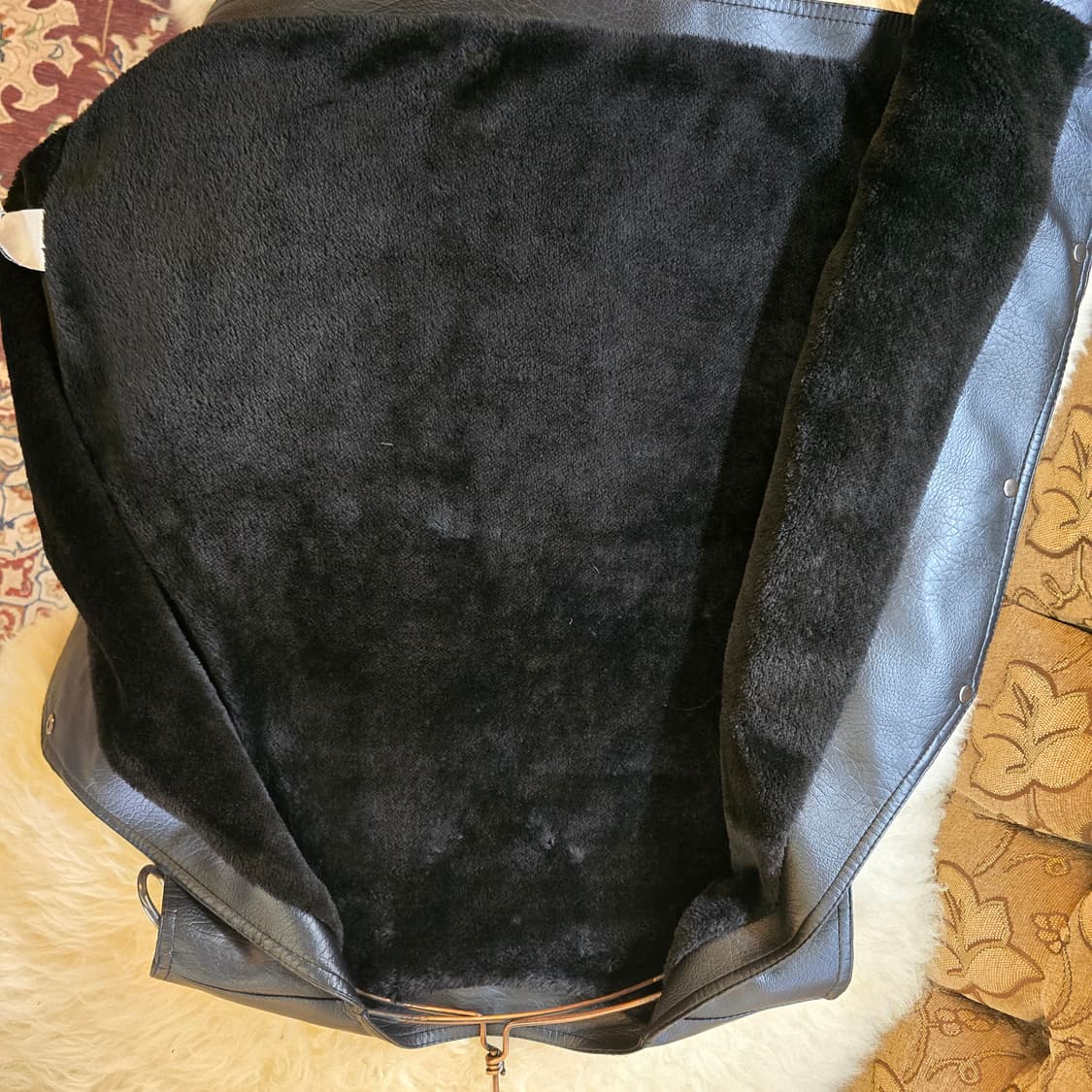 퍼안감 에코레더 블랙 바이커 베스트 상품이미지5